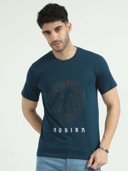 Navy Blue Lion Graphic Classic T-shirt LtEd